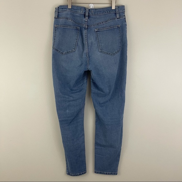 FREE PEOPLE Light Wash Denim High Waisted Mom Jeans - Picture 6 of 10